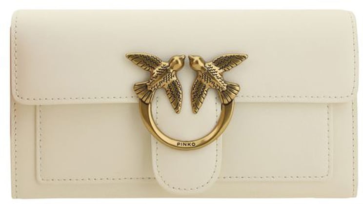 Pinko PINKO White Calf Leather Bos Taurus Wallet