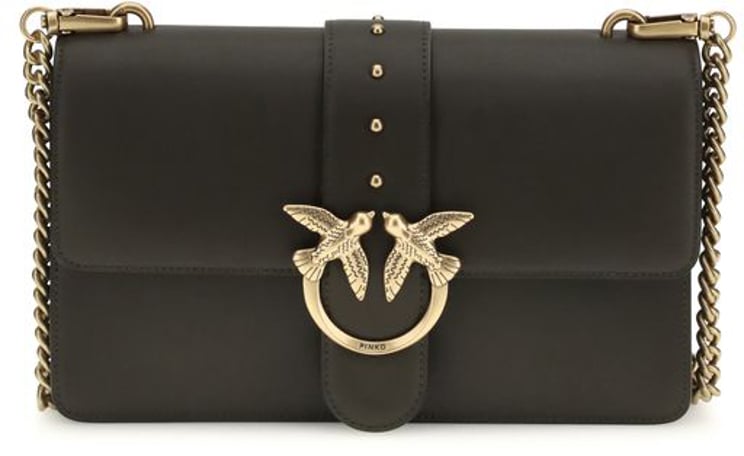 Pinko PINKO Bicolor Calf Leather Bos Taurus Shoulder Bag