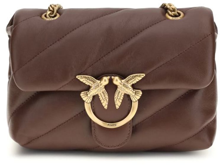 Pinko PINKO Brown Calf Leather Bos Taurus Shoulder Bag