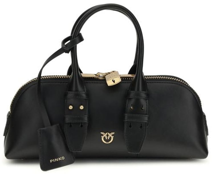 Pinko PINKO Black Calf Leather Bos Taurus Handbag
