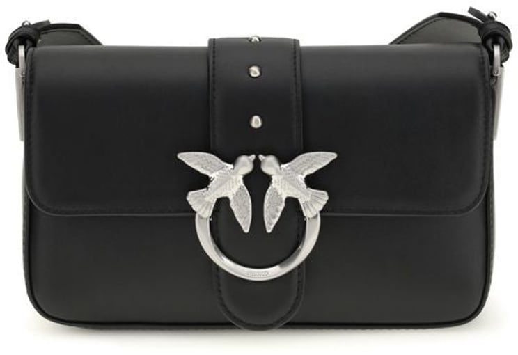 Pinko PINKO Black Calf Leather Bos Taurus Shoulder Bag