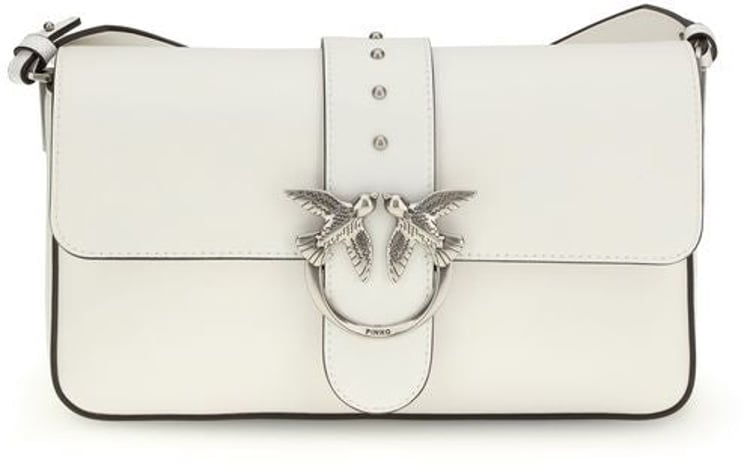 Pinko PINKO White Leather Shoulder Bag
