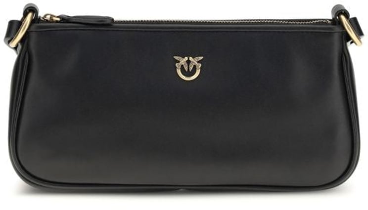 Pinko PINKO Black Calf Leather Bos Taurus Shoulder Bag