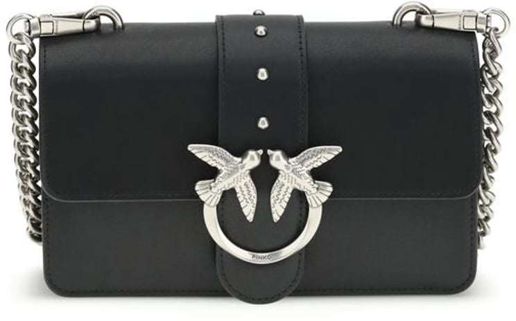 Pinko PINKO Black Calf Leather Bos Taurus Shoulder Bag