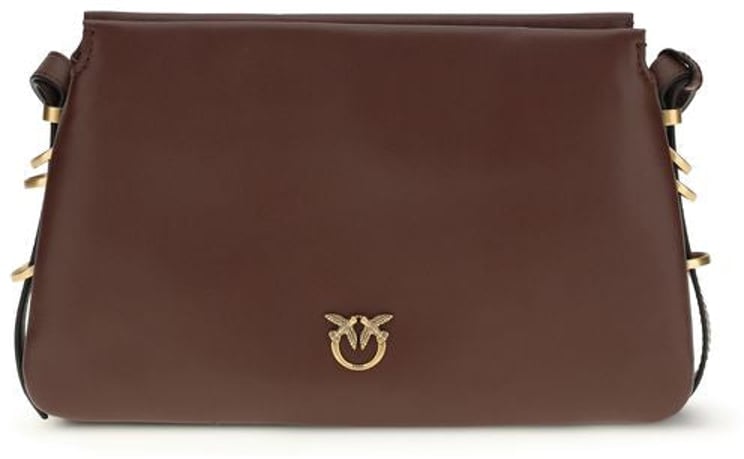 Pinko PINKO Brown Calf Leather Bos Taurus Shoulder Bag