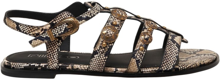 Pinko Sandals with python-effect