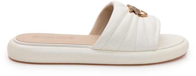 Pinko Ciabatta in pelle imbottita con dettaglio logo