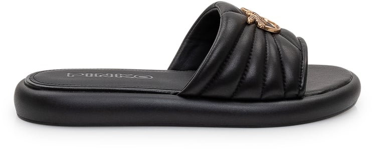 Pinko Ciabatta in pelle imbottita con dettaglio logo