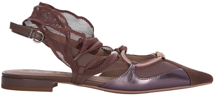 Pinko Flat Shoes Brown