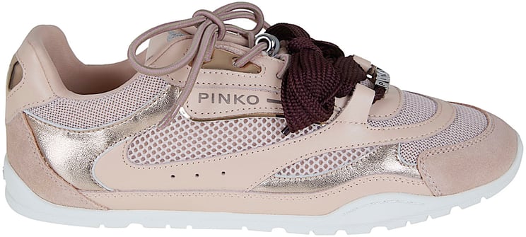 Pinko PINKO YULIA 01 - SNEAKER CALF LEATHER/MESH/COW SUEDE LIGHT ROSE