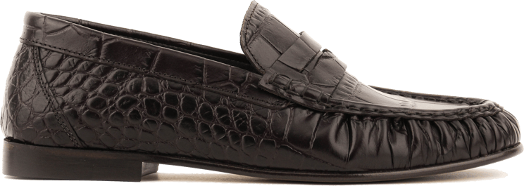 Posa Loafer Wrinkle Croc Bordeaux