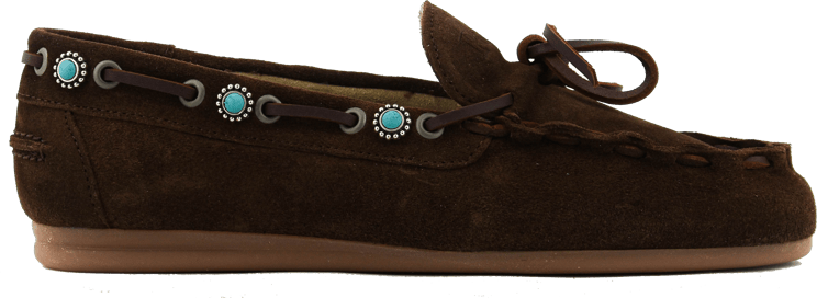 Posa Boat Loafer Western Dark Brown