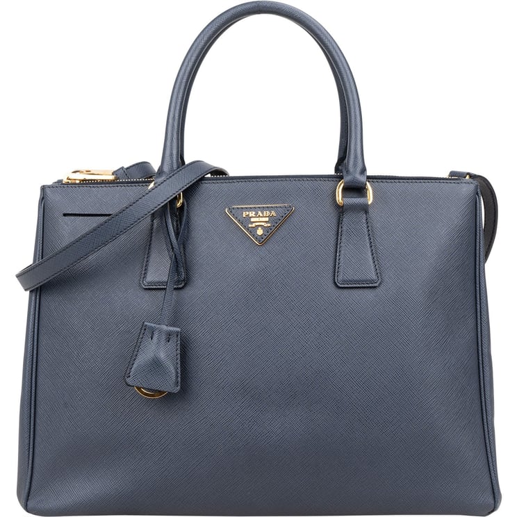 Prada Prada Blue Saffiano Leather Galleria Handbag