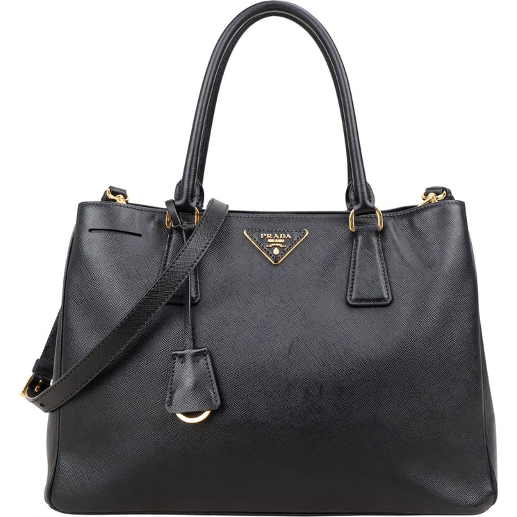 Prada Prada Black Saffiano Leather Galleria Handbag
