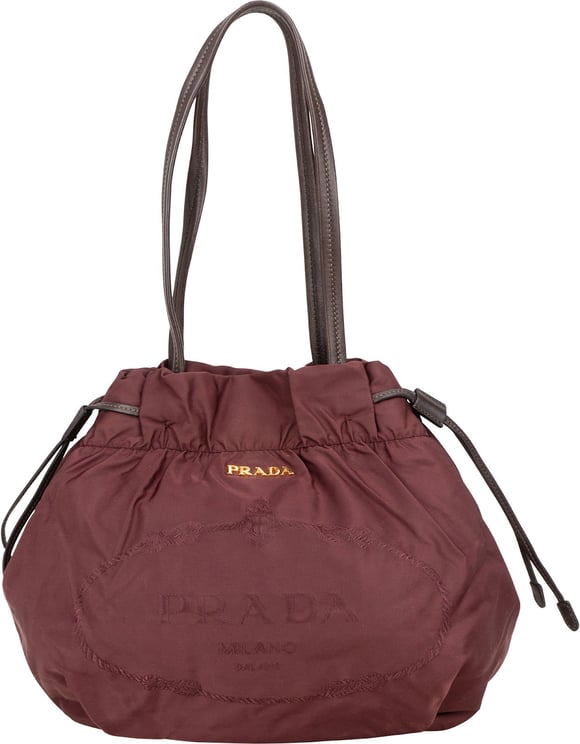 Prada Prada Canapa Tessuto Drawstring Shoulder Bag