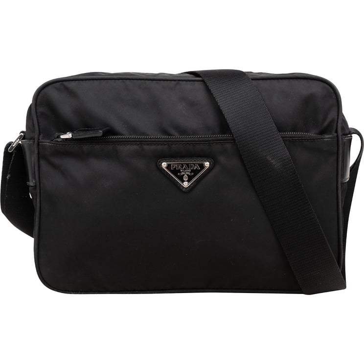 Prada Prada Nylon Triangle Messenger Crossbody Bag