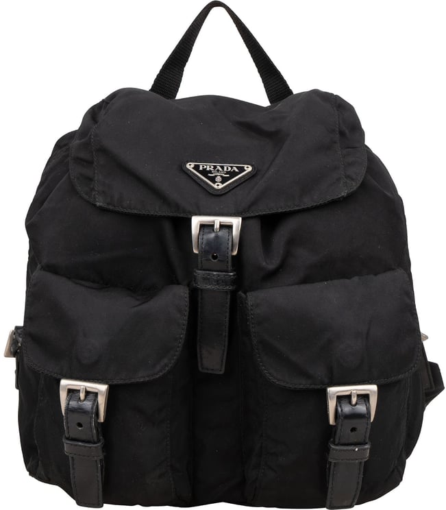 Prada Prada Nylon Triangle Vela Backpack