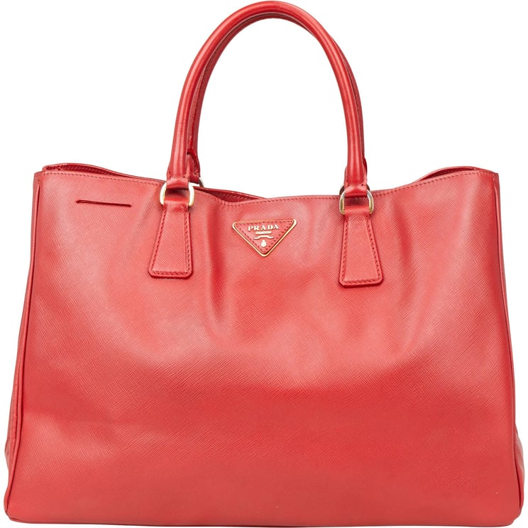 Prada Prada Red Saffiano Leather Galleria Handbag