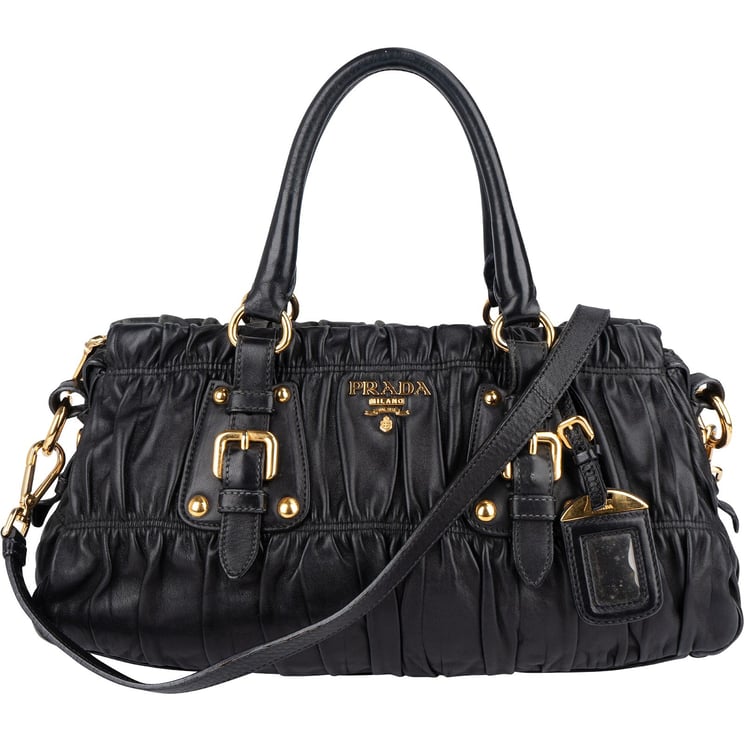 Prada Prada Quilted Nappa Leather Gaufre Satchel Handbag