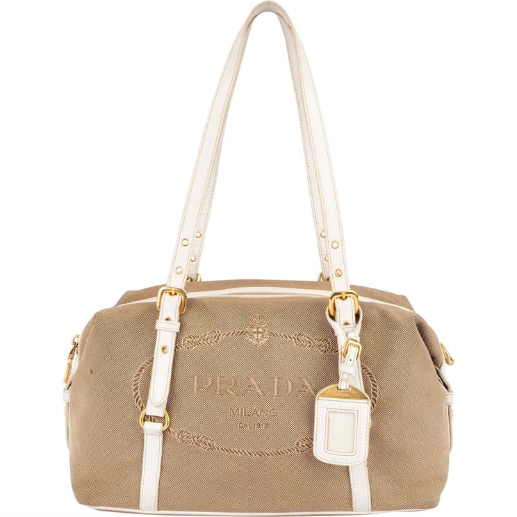 Prada Prada Jacquard Bauletto Shoulder Bag