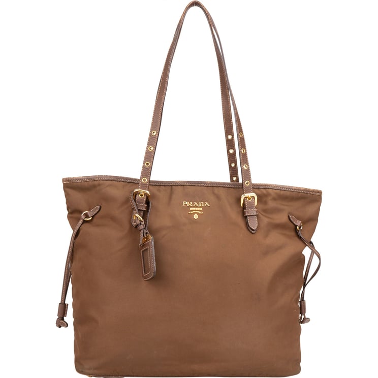 Prada Prada Brown Nylon Shopper Bag