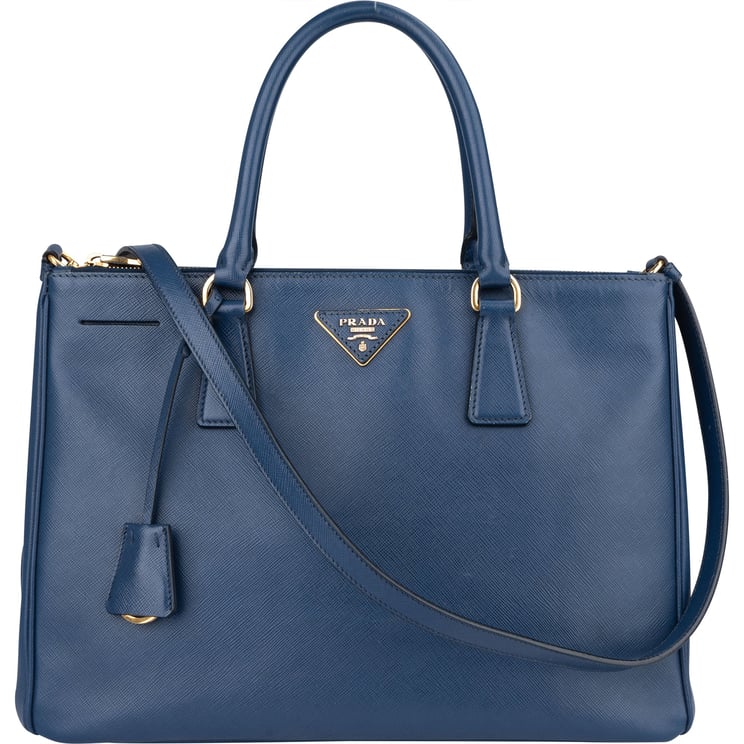 Prada Prada Blue Saffiano Leather Galleria Handbag