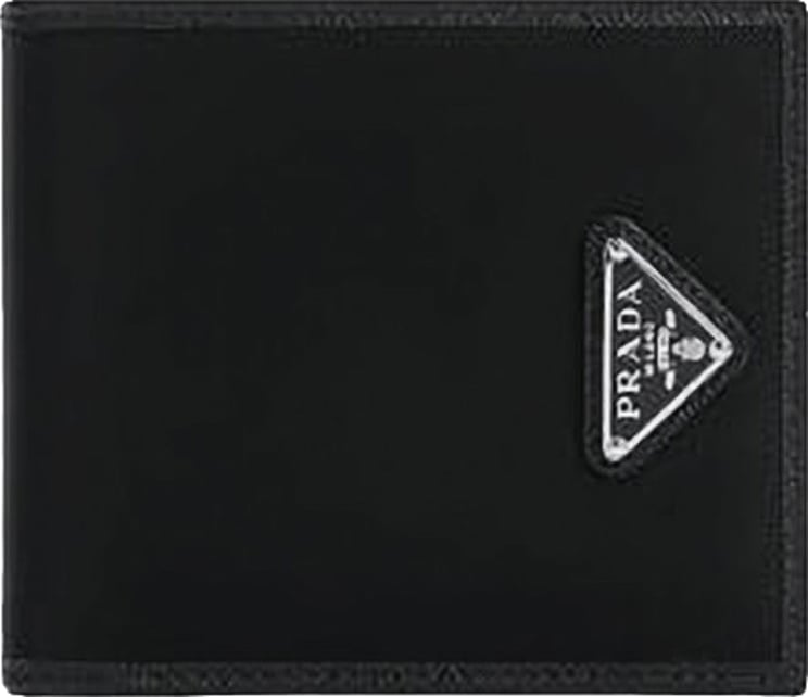 Prada Re-Nylon Wallet with Saffiano Leather Accents and Triangle Logo