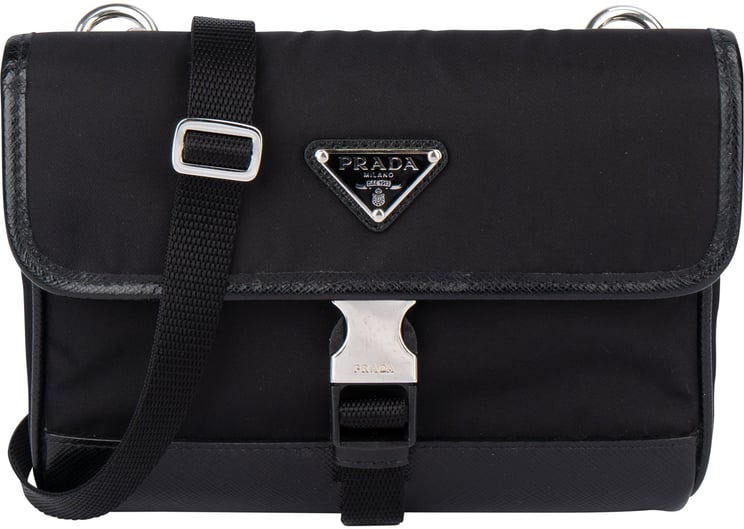 Prada Prada Nylon Triangle Mini Crossbody Side Bag