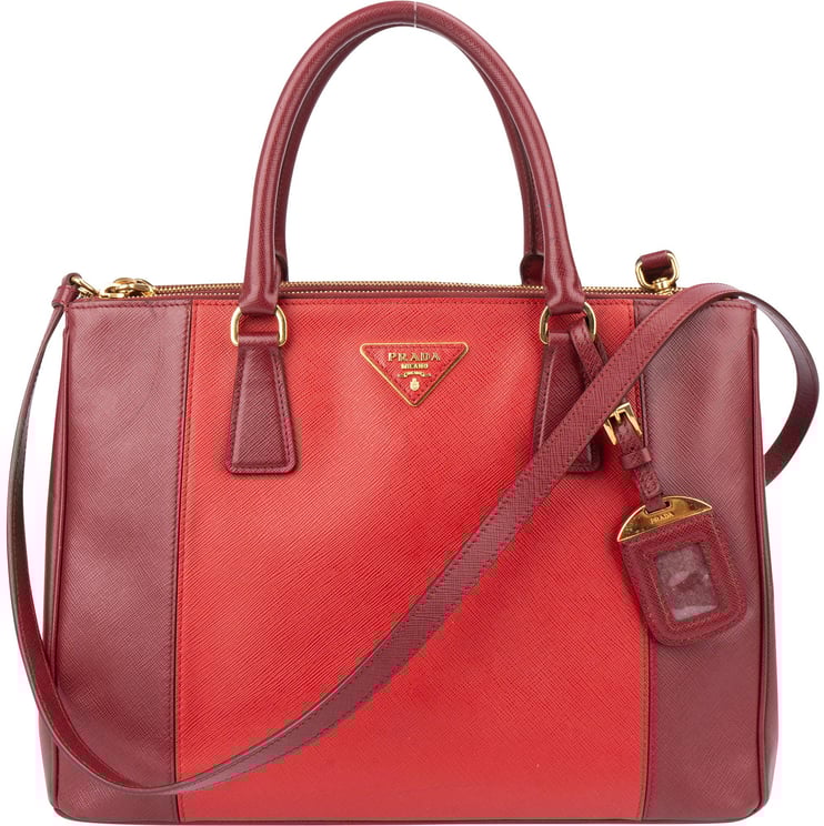 Prada Prada Bicolor Saffiano Leather Galleria Handbag