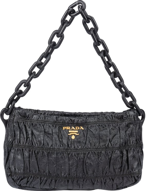 Prada Prada Quilted Patent Leather Shoulder Bag