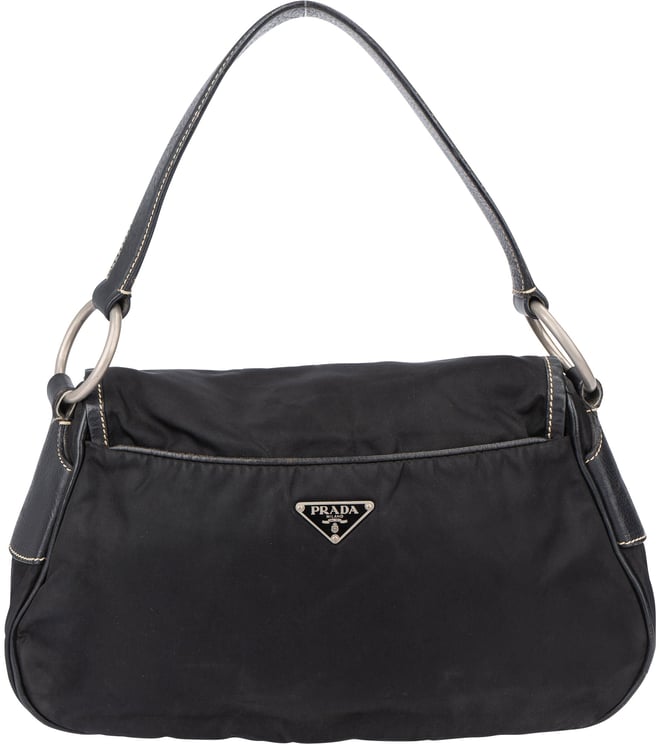 Prada Prada Black Nylon Triangle Handbag