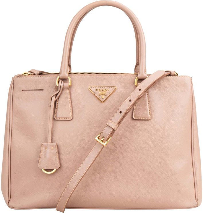 Prada Prada Rose Saffiano Leather Galleria Handbag