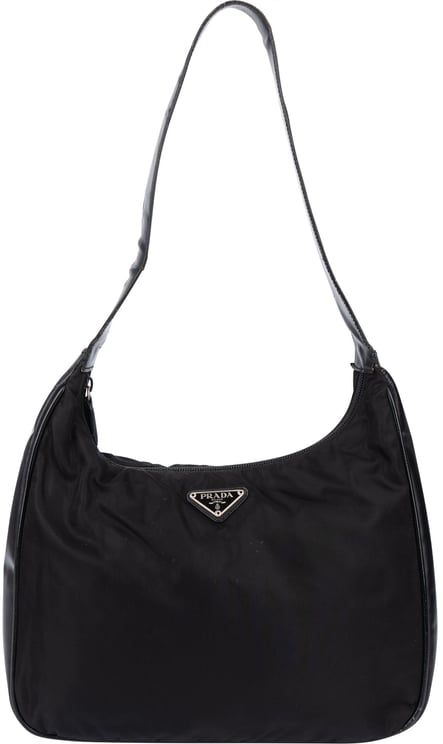 Prada Prada Black Nylon Triangle Shoulder Bag