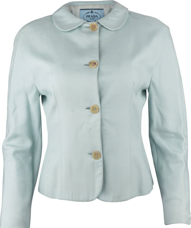 Prada Prada Bleu Viscose Jacket (DE34 / IT40)