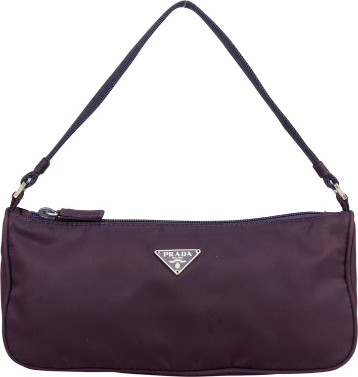 Prada Prada Purple Nylon Triangle Handbag
