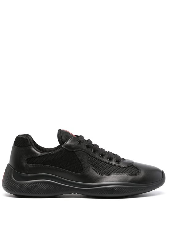 Prada Black New America`S Cup Mesh Sneakers