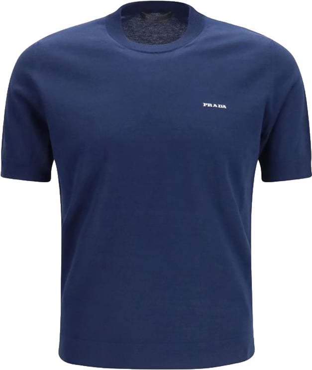 Prada Prada Blue Cotton T-Shirt