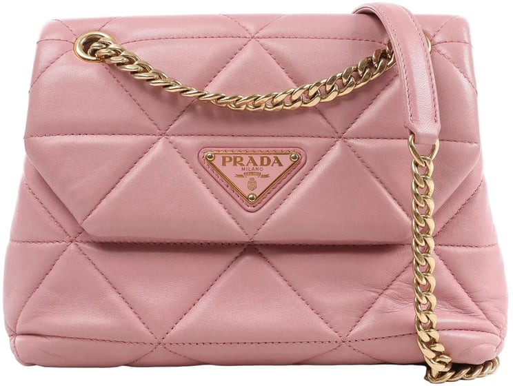 Prada Prada Spectrum Small Leather Chain Shoulder Bag in Pink