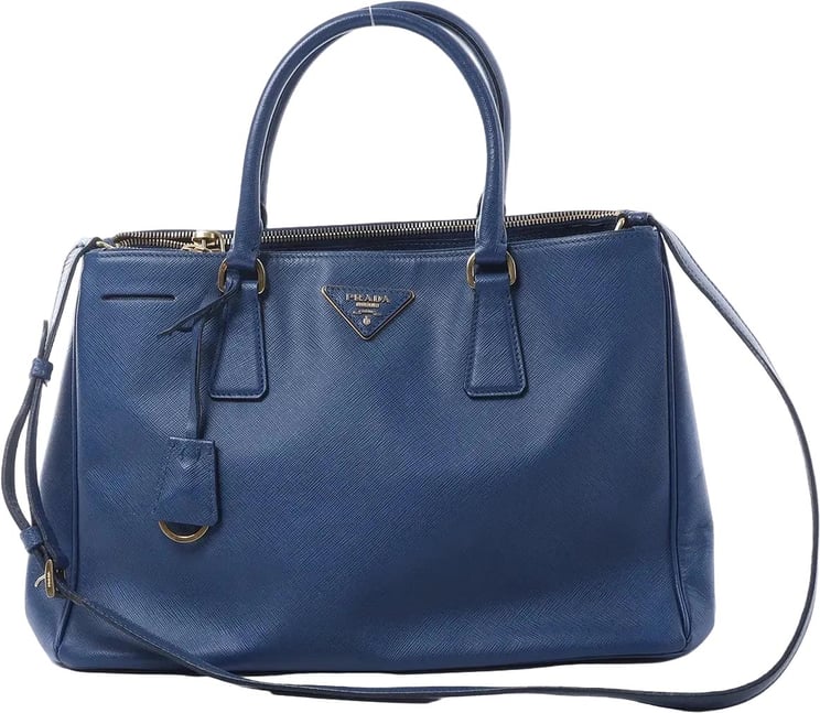 Prada Prada Galleria Saffiano Lux Leather 2Way Handbag in Blue 324823