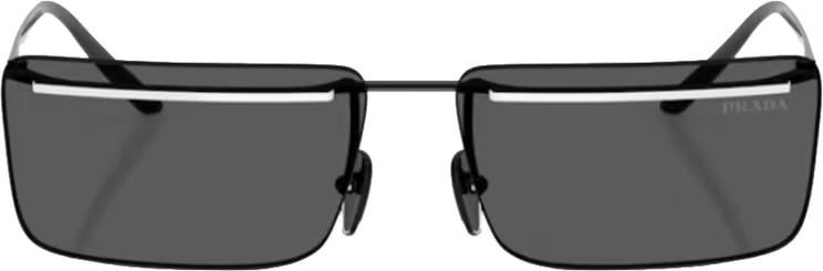Prada Black PR C53S Rectangular Metal Sunglasses