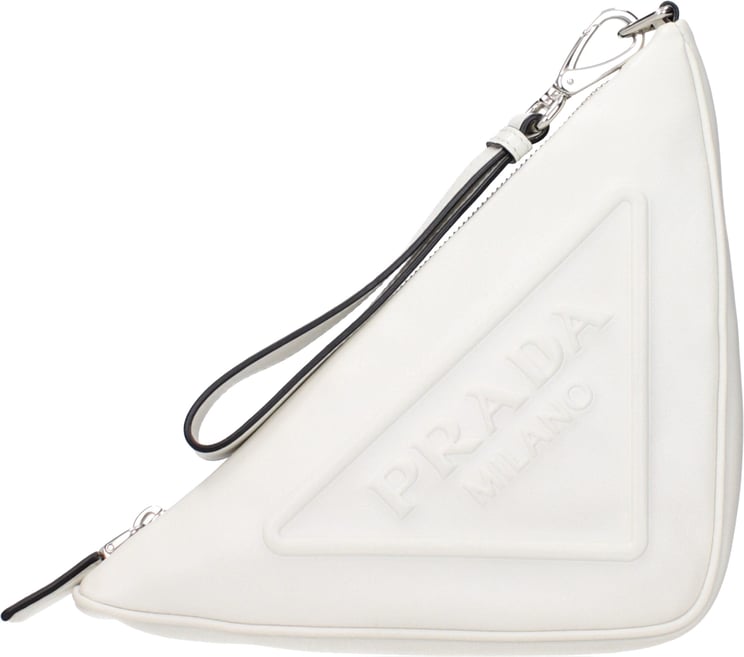 Prada Prada White Leather Clutch Bag