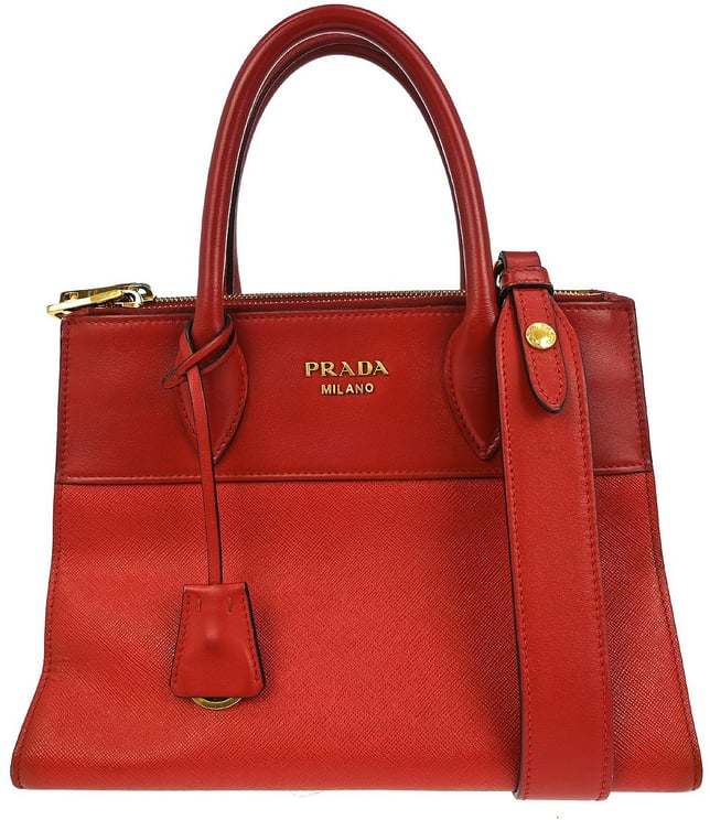 Prada Prada Paradigme Tote Saffiano with City Calf Small