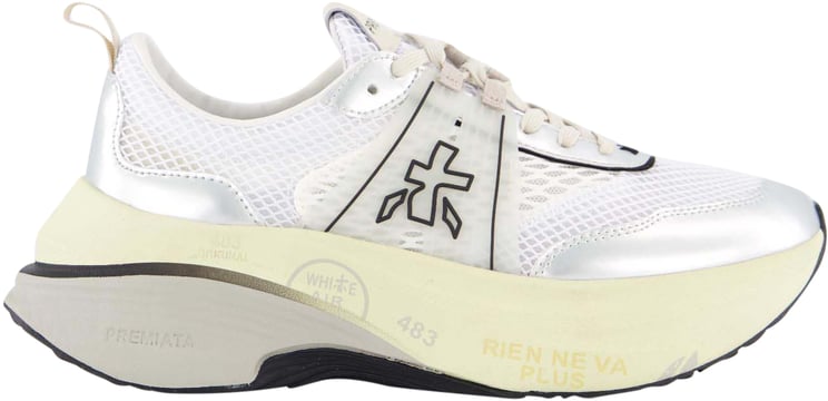 Premiata Dames Hill Sneaker Wit/Zilver