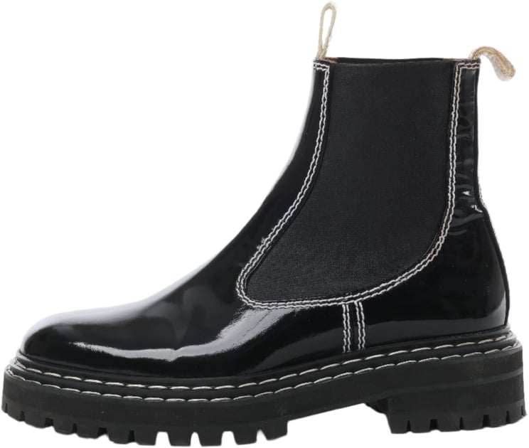 Proenza Schouler Proenza Schouler Topstitched Leather Chelsea Boots in Black, Size 38.5 EU