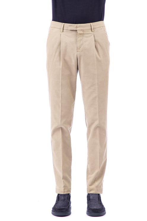 PT Torino Micro-Structure Cotton-Lyocell Master Fit 1 Pence Trousers