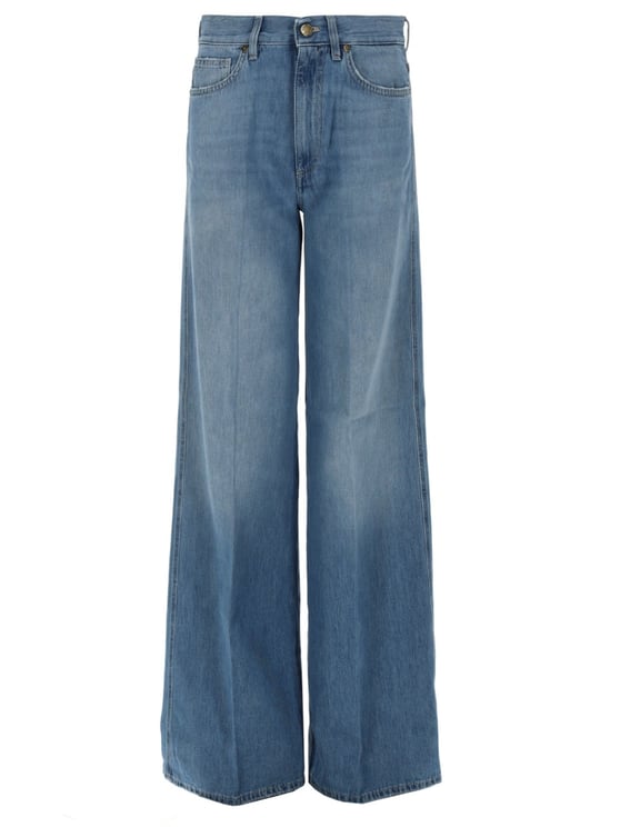 PT Torino Light Blue High Waist Faded Jeans