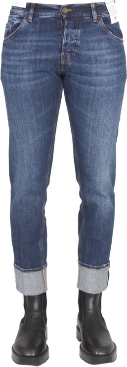 PT Torino Medium Blue Washed Twill Jeans
