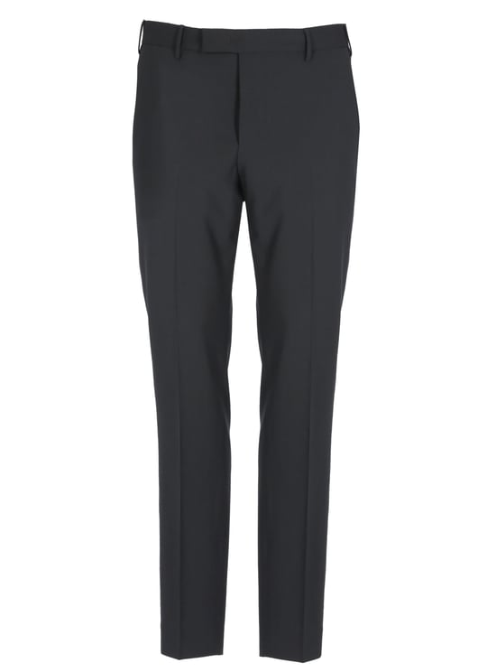 PT Torino Dark Grey Wool Straight-Leg Pants