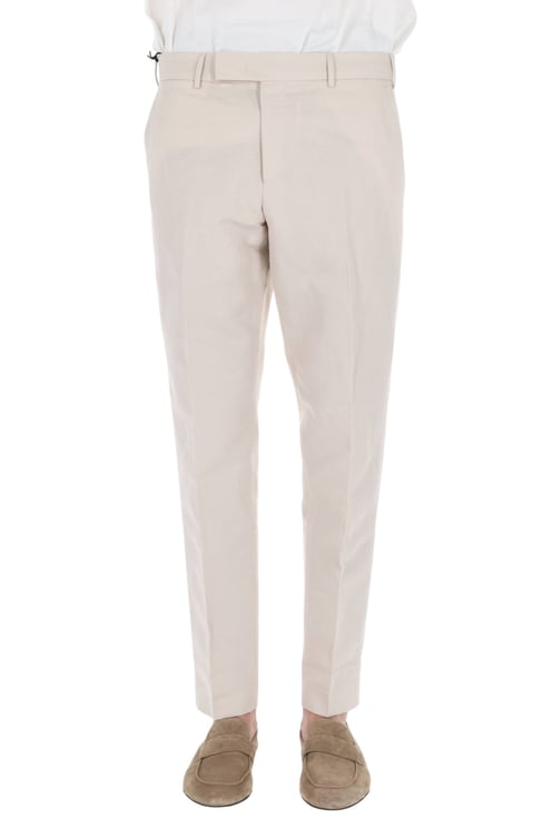 PT Torino Rebel Fit Linen-Cotton Trousers