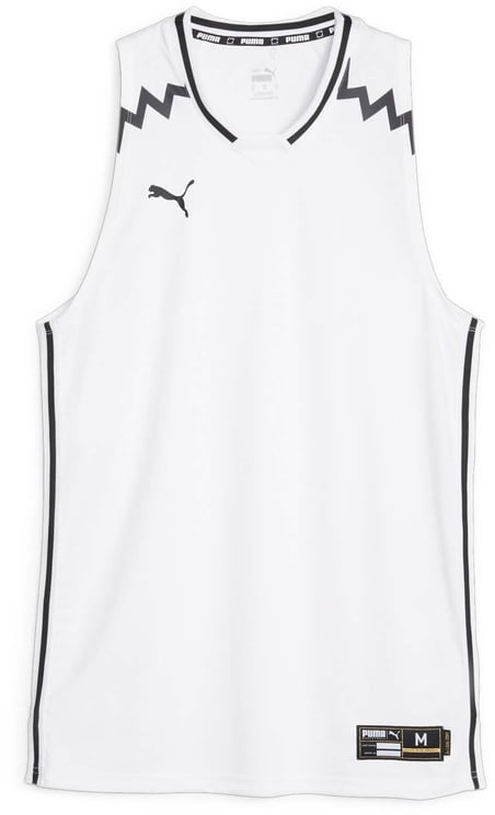 Puma Puma Hoops Basketbal Shirt Heren Wit